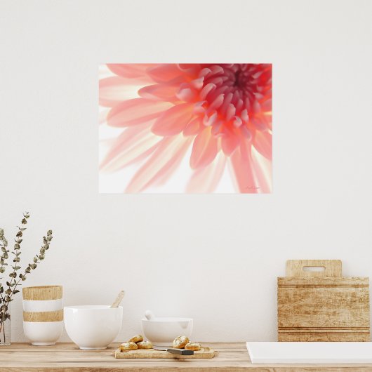 Roze ventilator Petals Abstract Poster (Keuken)