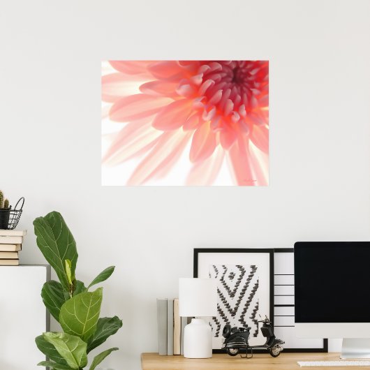 Roze ventilator Petals Abstract Poster (Thuiskantoor)