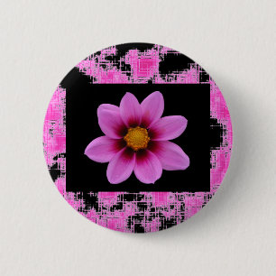 Roze ventilator ronde button 5,7 cm