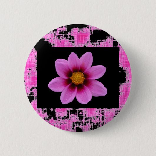 Roze ventilator ronde button 5,7 cm (Voorkant)