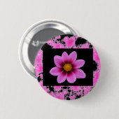 Roze ventilator ronde button 5,7 cm (Voorkant /achterkant)