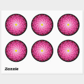 Roze ventilator ronde sticker (Vel)