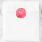Roze ventilator ronde sticker (Tas)