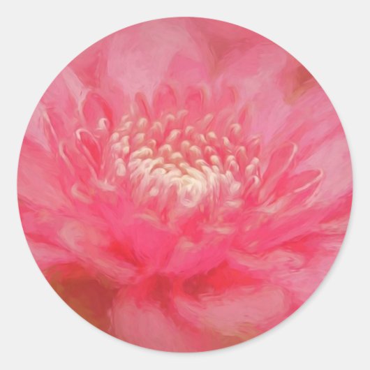 Roze ventilator ronde sticker (Voorkant)