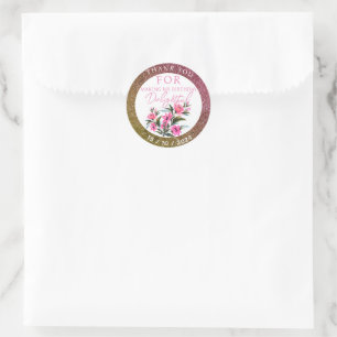 Roze ventilator ronde sticker