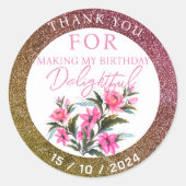 Roze ventilator ronde sticker (Voorkant)