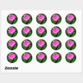 Roze ventilator ronde sticker (Vel)