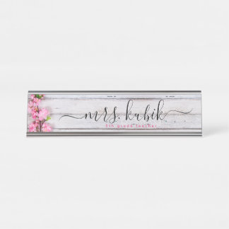 Roze ventilator Roos Gold Teacher Desk Name Bord Bureau Naambordje