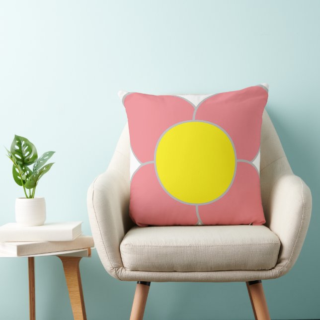 Roze ventilator Sierkussen (Stoel)