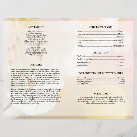 Roze ventilator Sjabloon van de begrafenis (Achterkant)