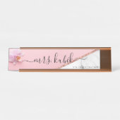 Roze ventilator, speciaal voor de leerlingplaats B Bureau Naambordje (Voorkant)