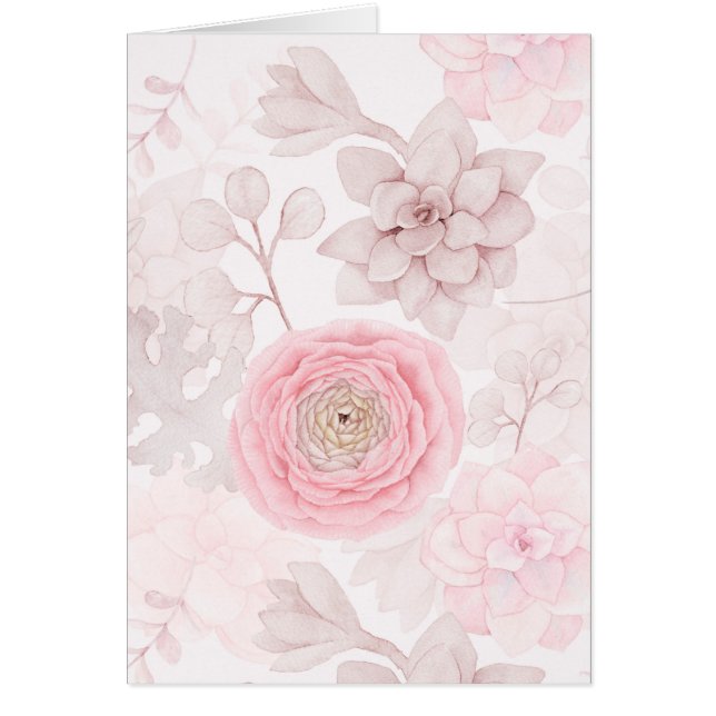 Roze ventilator Succulent Illustration Summer Patt (Voorkant)