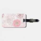 Roze ventilator Succulent Illustration Summer Patt Bagagelabel (Achterkant horizontaal)