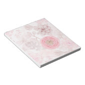 Roze ventilator Succulent Illustration Summer Patt Notitieblok (Schuin)