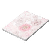 Roze ventilator Succulent Illustration Summer Patt Notitieblok (Linkerzijde)