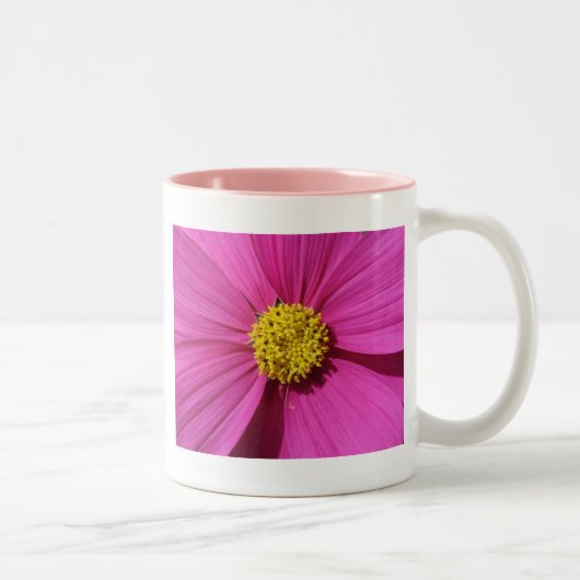 Roze ventilator tweekleurige koffiemok (Rechts)