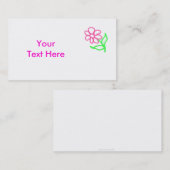 Roze ventilator Visitekaartje (Voorkant / Achterkant)