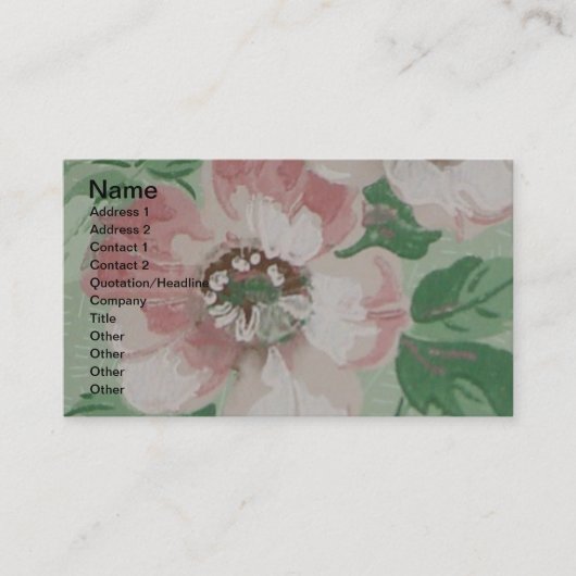 roze ventilator visitekaartje (Voorkant)