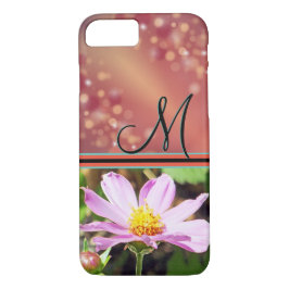 Roze ventilator (zacht vuurgesteentje), met monogr 	iPhone 8/7 hoesje