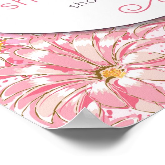 Roze ventilator Ze is bruin Poster (Hoek)