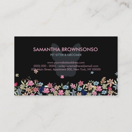 Roze ventilator zwart BullDog Visitekaartje (Achterkant)