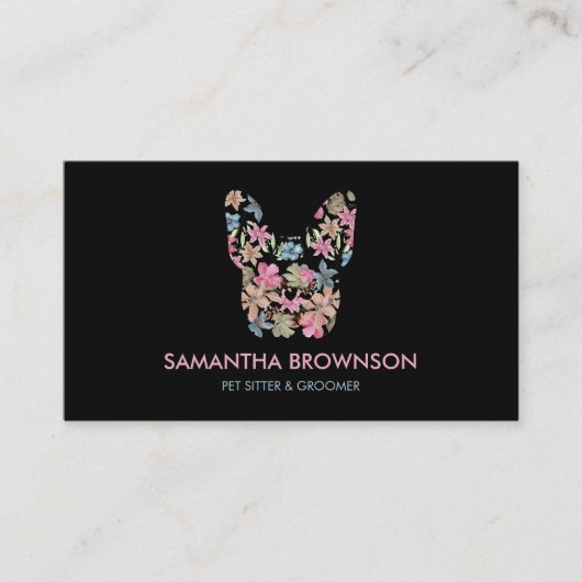 Roze ventilator zwart BullDog Visitekaartje (Voorkant)