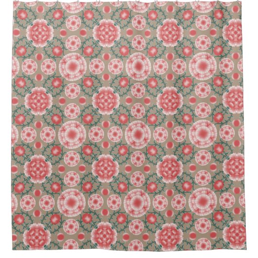  roze ventilatorbak Plant dikke doekset Douchegordijn (Voorkant)