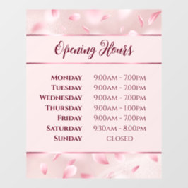 Roze ventilatorbenzalen die uren openen Venster sl Raamsticker