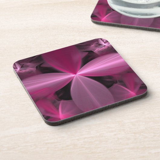 Roze ventilatorbenzine Abstract Bier Onderzetter (Linkerzijde)