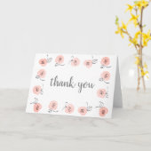 Roze ventilatorboarder Hartelijk dank Kaart (Gele Bloem)