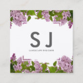  roze ventilatorbotechnisch landschapsontwerper vierkante visitekaartje (Voorkant)