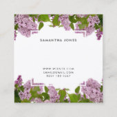  roze ventilatorbotechnisch landschapsontwerper vierkante visitekaartje (Achterkant)