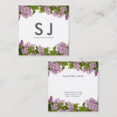  roze ventilatorbotechnisch landschapsontwerper vierkante visitekaartje (Voorkant / Achterkant)