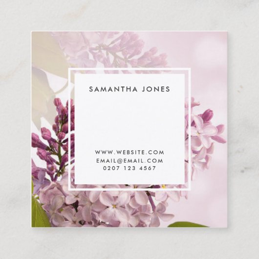 roze ventilatorbotechnisch landschapsontwerper vierkante visitekaartje (Achterkant)