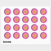 Roze ventilatorcentrifuges ronde sticker (Vel)
