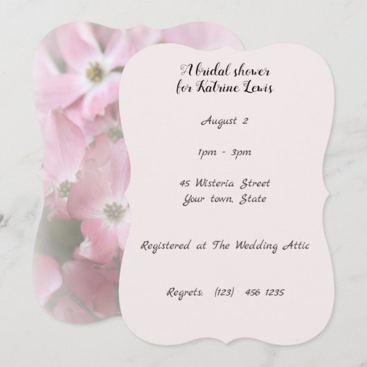 Roze ventilatordouche-uitnodiging kaart (Voorkant / Achterkant)