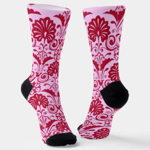 roze ventilatoren en krullenprint sokken