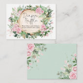Roze ventilatorgroen Baby shower luierspoeling Informatiekaartje (Voorkant / Achterkant)
