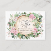 Roze ventilatorgroen Baby shower luierspoeling Informatiekaartje (Voorkant)