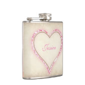 Roze ventilatorhartbridesmaïde gift heupfles (Rechts)