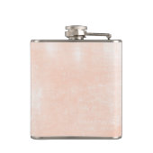 Roze ventilatorhartbridesmaïde gift heupfles (Achterkant)