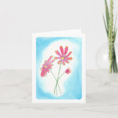 Roze ventilatorkaart kaart (Voorkant)