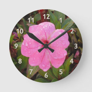 Roze ventilatorklok ronde klok