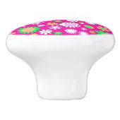 Roze ventilatorkracht keramische knop (Zijkant)
