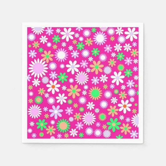 Roze ventilatorkracht servetten (Voorkant)