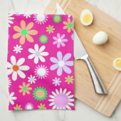 Roze ventilatorkracht theedoek (Quarter Fold)