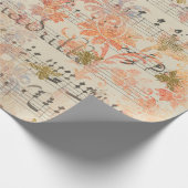  roze ventilatormuziek honingbijen cadeaupapier (Hoek)