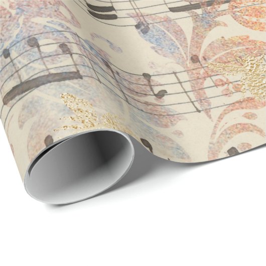  roze ventilatormuziek honingbijen cadeaupapier (Rol Hoek)