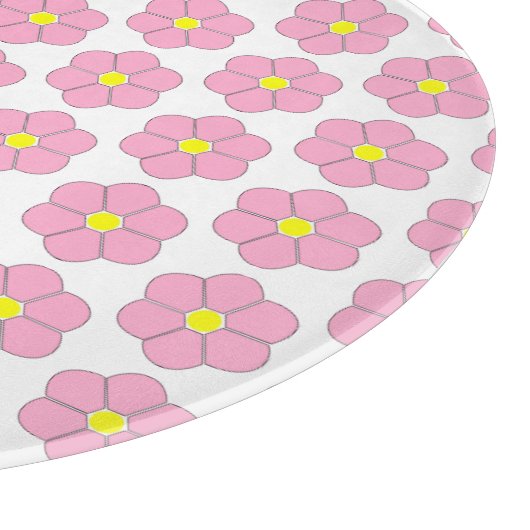 Roze ventilatorontwerp snijplank (Hoek)