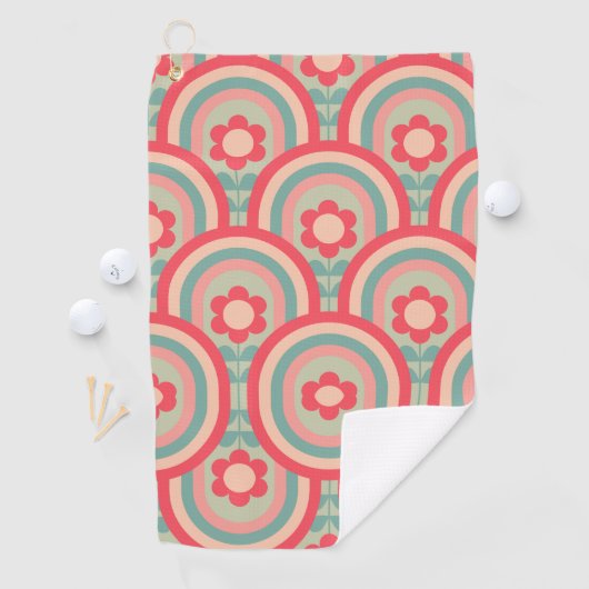 roze ventilatorontwerpmodellen golfhanddoek (Insitu)